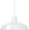 1-Light Pendants Mounted Pendant Light Fixture in White Finish